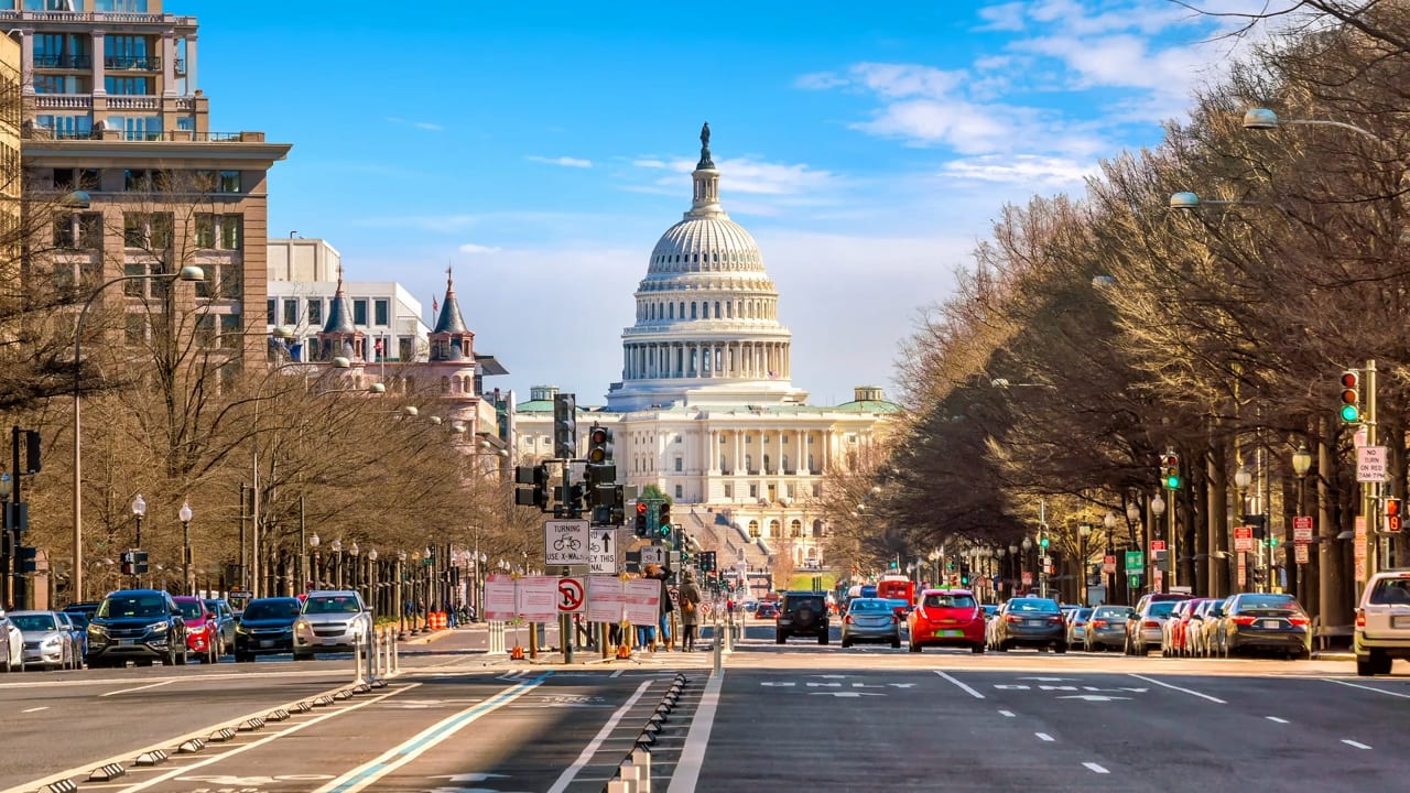 Washington, D.C. streetscape near the U.S. Capitol